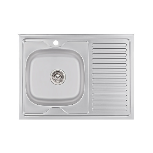 Кухонная мойка Brinex 6080-L 0,6 мм Satin (BRIN6080LSAT06)