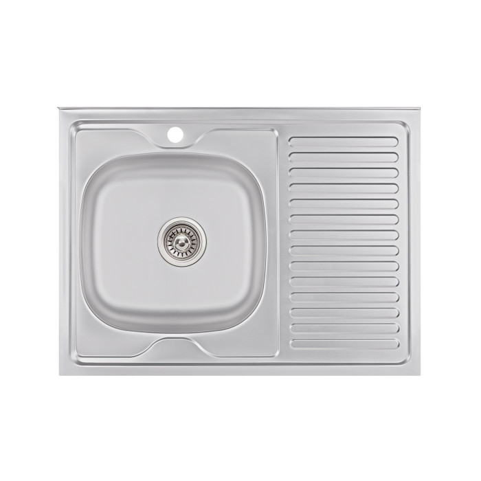 Кухонная мойка Brinex 6080-L 0,6 мм Satin (BRIN6080LSAT06)