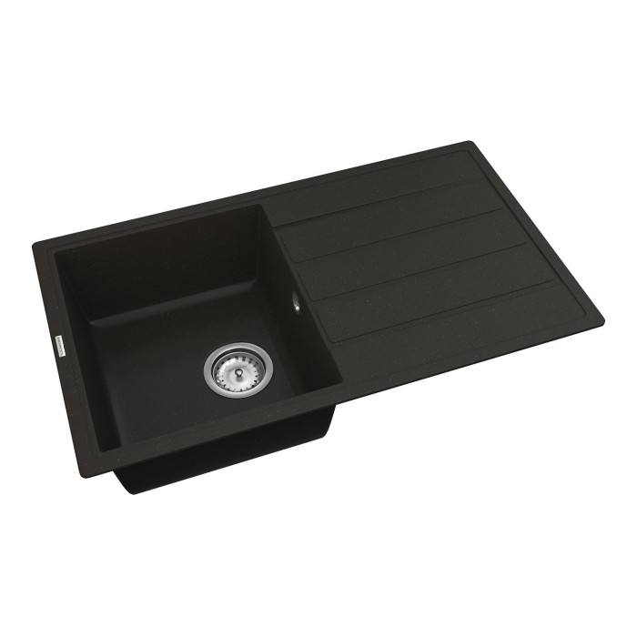 Мийка для кухні Vankor Easy EMP 02.76 Black прямокутна з сифоном