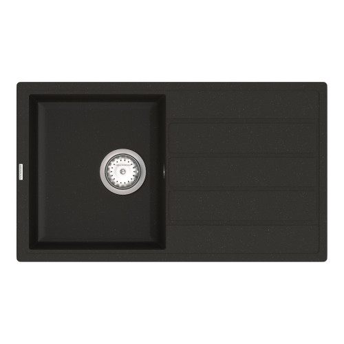 Мийка для кухні Vankor Easy EMP 02.76 Black прямокутна з сифоном