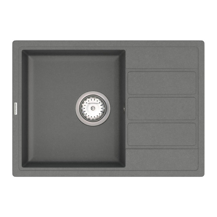 Мийка для кухні Vankor Easy EMP 02.62 Gray прямокутна з сифоном