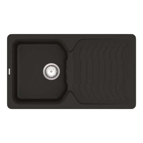 Мийка для кухні Vankor Sigma SMP 02.85 Black прямокутна з сифоном