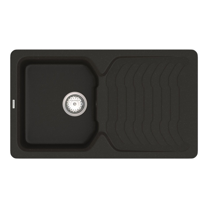 Мийка для кухні Vankor Sigma SMP 02.85 Black прямокутна з сифоном