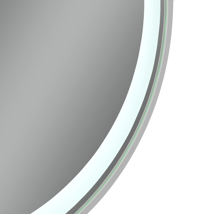 Зеркало Qtap Gemini 800х700 с LED-подсветкой Touch, с антизапотеванием, с диммером, регулятор температуры  цвета (3000-6500K) Reverse QT2578R8071W