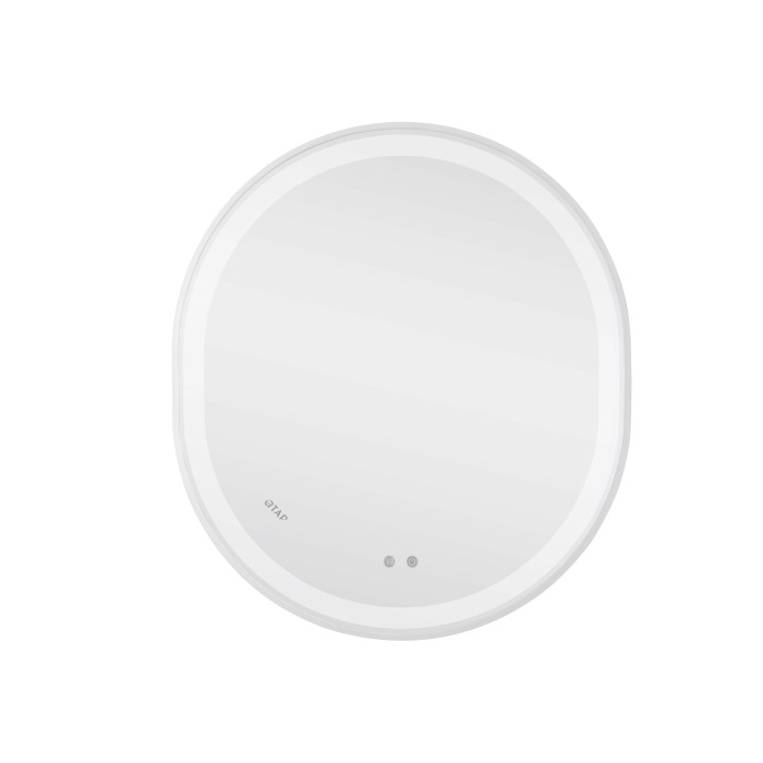 Зеркало Qtap Gemini 800х700 с LED-подсветкой Touch, с антизапотеванием, с диммером, регулятор температуры  цвета (3000-6500K) Reverse QT2578R8071W