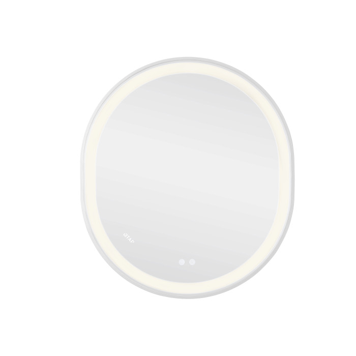Зеркало Qtap Gemini 800х700 с LED-подсветкой Touch, с антизапотеванием, с диммером, регулятор температуры  цвета (3000-6500K) Reverse QT2578R8071W