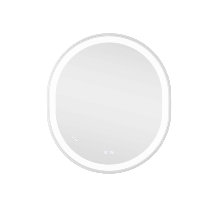 Зеркало Qtap Gemini 800х700 с LED-подсветкой Touch, с антизапотеванием, с диммером, регулятор температуры  цвета (3000-6500K) Reverse QT2578R8071W