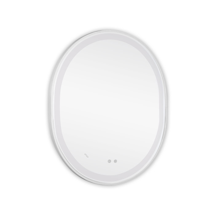 Зеркало Qtap Gemini 800х700 с LED-подсветкой Touch, с антизапотеванием, с диммером, регулятор температуры  цвета (3000-6500K) Reverse QT2578R8071W