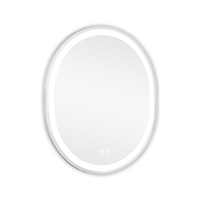 Зеркало Qtap Gemini 800х700 с LED-подсветкой Touch, с антизапотеванием, с диммером, регулятор температуры  цвета (3000-6500K) Reverse QT2578R8071W