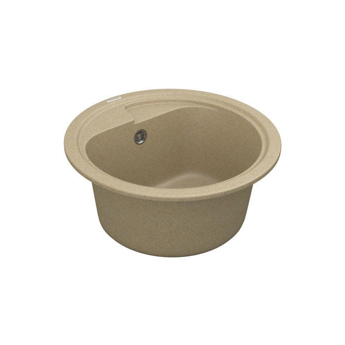 Мойка для кухни из исскуственого камня Vankor Polo 450х450х200 круглая Vanilla + сифон