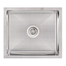 Мойка прямоугольная 520х450х220 Lidz Handmade Brush 3/0,8 интегрированная