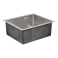 Мойка прямоугольная 520х450х220 Lidz Handmade Brush 3/0,8 интегрированная