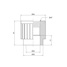 Муфта из полипропилена Thermo Alliance 25х3/4" ВР