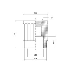 Муфта из полипропилена Thermo Alliance 25х1/2" ВР