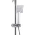 Душевая система универсальная Qtap Plava на три потребителя (с изливом) c полочкой QT1005CRM Chrome