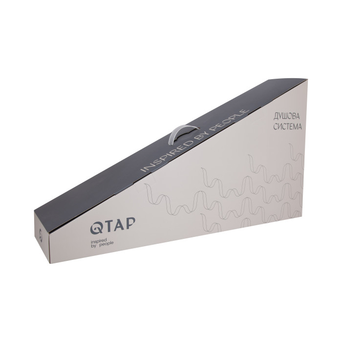 Душевая система универсальная Qtap Plava на три потребителя (с изливом) c полочкой QT1005CRM Chrome