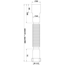Гофра-гайка 1 1/2" обычная  d-50/40 Ани К106