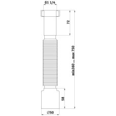 Гофра-гайка 1 1/4" обычная d-50 Ани K205