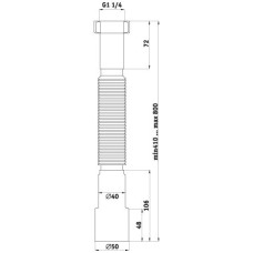 Гофра-гайка 1 1/4" обычная d-50/40 Ани K206