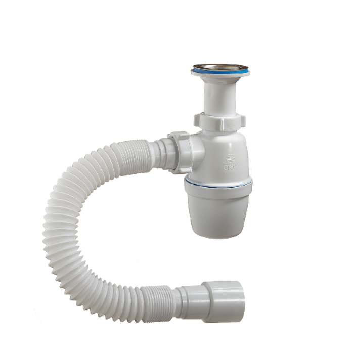 Сифон для кухонного миття 1-1/2" литого з гофротрубою А-40029 Waterstal