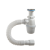 Сифон для кухонного миття 1-1/2" литого з гофротрубою А-40029 Waterstal