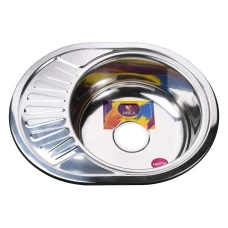 Мойка для кухни Mira из нержавеющей стали MR 5745 P Polish 570x450мм овальная врезная глянцевая 0.8мм