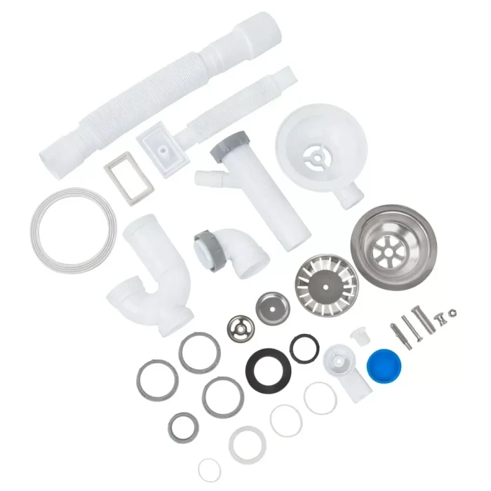 P1112 кухня 3 1/2*40, різьб.випуск, прямий з ревізією+пралка, універсал. перелив+гофра {27}