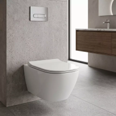 Унитаз подвесной Geberit SMYLE SQUARE Rimfree прямоугольный,+сиденье дюр. SoftClose