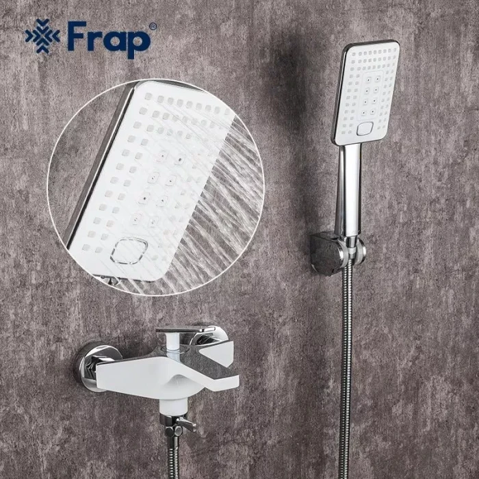 Змішувач для ванни Frap F3258, білий/хром