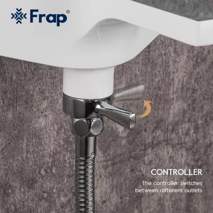 Змішувач для ванни Frap F3258, білий/хром