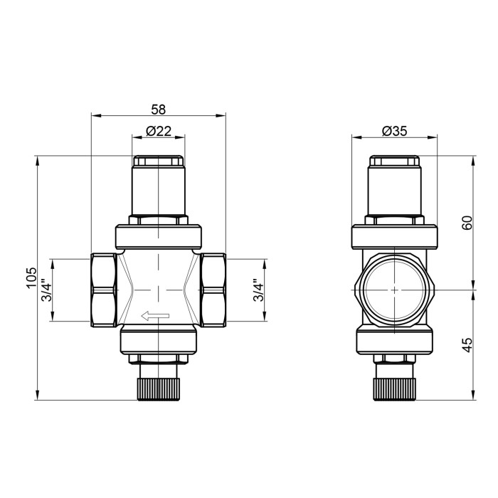 Редуктор Icma 3/4" №247