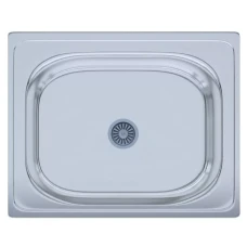 Мойка для кухни нержавеющая сталь UA 4050 товщ-0.4mm, р-р-400*500*140mm Polish (накладна) {40}