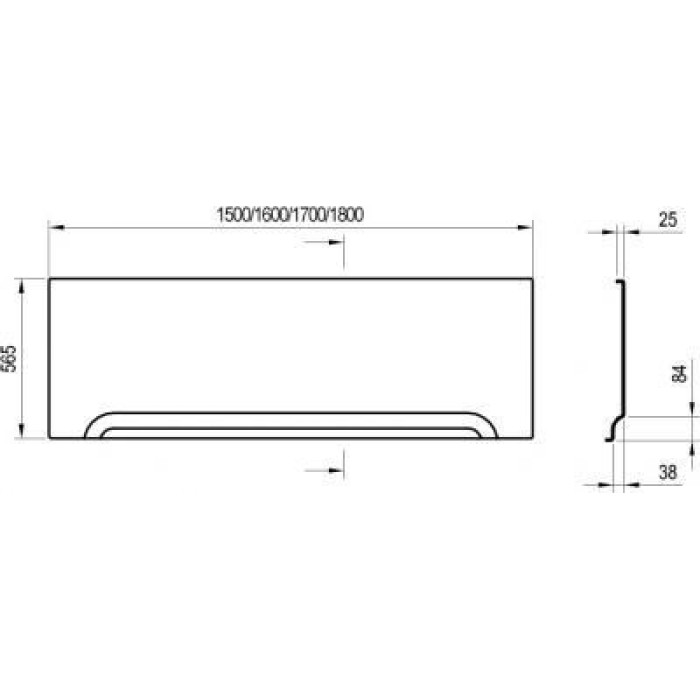 Панель фронтальная Ravak U 160 ST XAU0000007