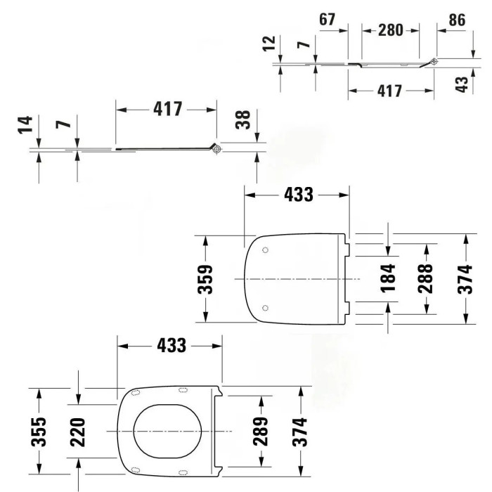 Сидіння для унітазу з функцією slow closing знімне DURAVIT Durastyle 0063790000