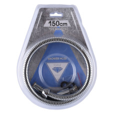 Шланг для душу TOPAZ посилений рухома гайка, хром TSH-6004-150