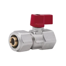 Кран шаровый Thermo Alliance Forte 1/2"Вх16 никелированный PN40 для М/П труб