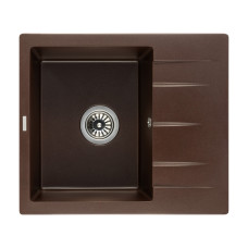 Мойка для кухни из искуственого камня Granado MADRID Marron 580x500x200 прямоугольная + сифон