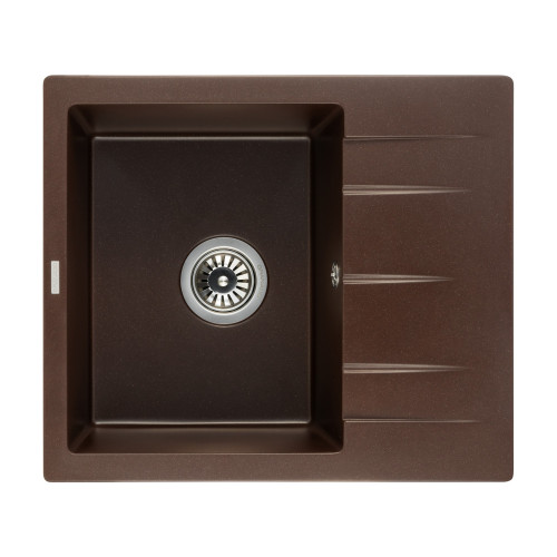 Мойка для кухни из искуственого камня Granado MADRID Marron 580x500x200 прямоугольная + сифон