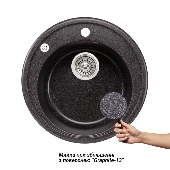 Кухонная мойка Lidz D510/200 GRF-13 (LidzGRF13D510200)