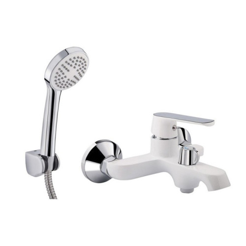 Смеситель для ванны короткий гусак Q-TAP Fresh d-35,белый хром