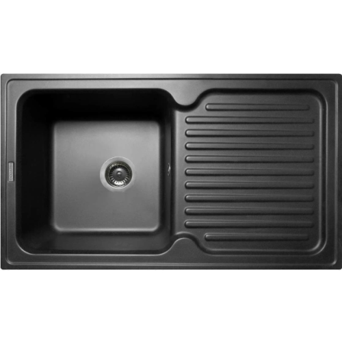 Мийка MIRAGGIO ORLEAN 510x541x215 прямокутна black shine + сифон