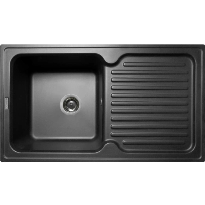 Мийка MIRAGGIO ORLEAN 510x541x215 прямокутна black shine + сифон