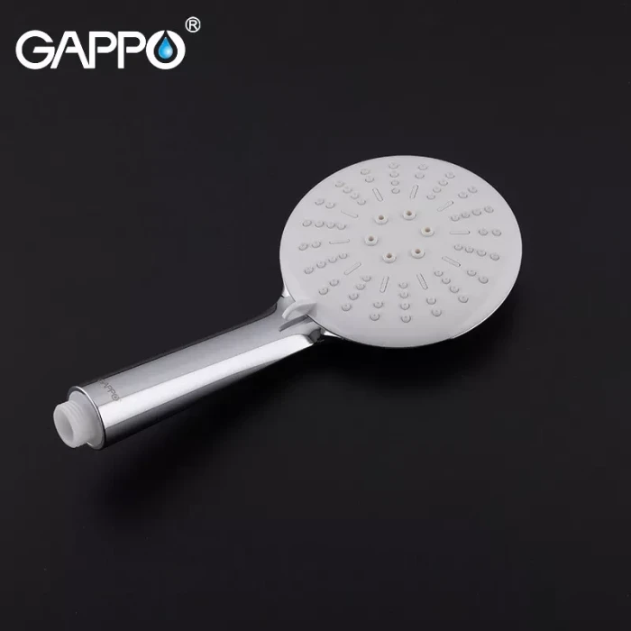 Душова система GAPPO G2402-8, вилив - перемикач на лійку, білий/хром