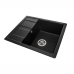 Мийка GRANADO MADRID 580x500x200 прямокутна black shine + сифон