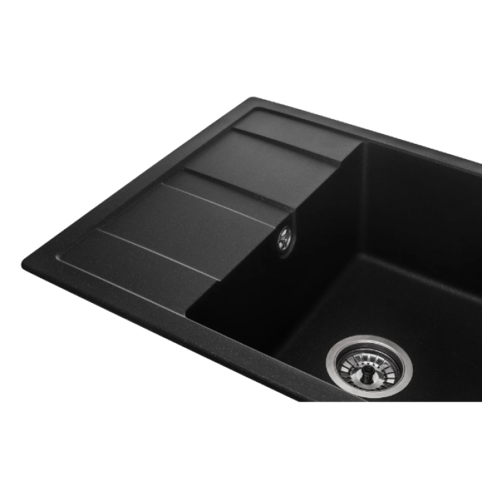 Мийка GRANADO MADRID 580x500x200 прямокутна black shine + сифон Мийка GRANADO MADRID 580x500x200 прямокутна black shine + сифон