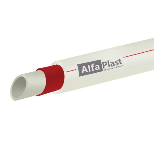 Труба з поліпропілену скловолокно Alfa Plast 40 мм  для опалення та гарячої води (ціна за метр)