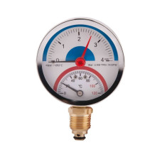 SD Термоманометр нижн. підкл.1/2 Ø80мм 120ºC 4 бар SD1724B