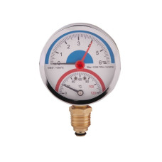 SD Термоманометр нижн. підкл.1/2 Ø80мм 120ºC 6 бар SD1726B