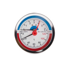 SD Термоманометр задн. підкл. 1/2 Ø80мм 120ºC 6 бар SD1736B