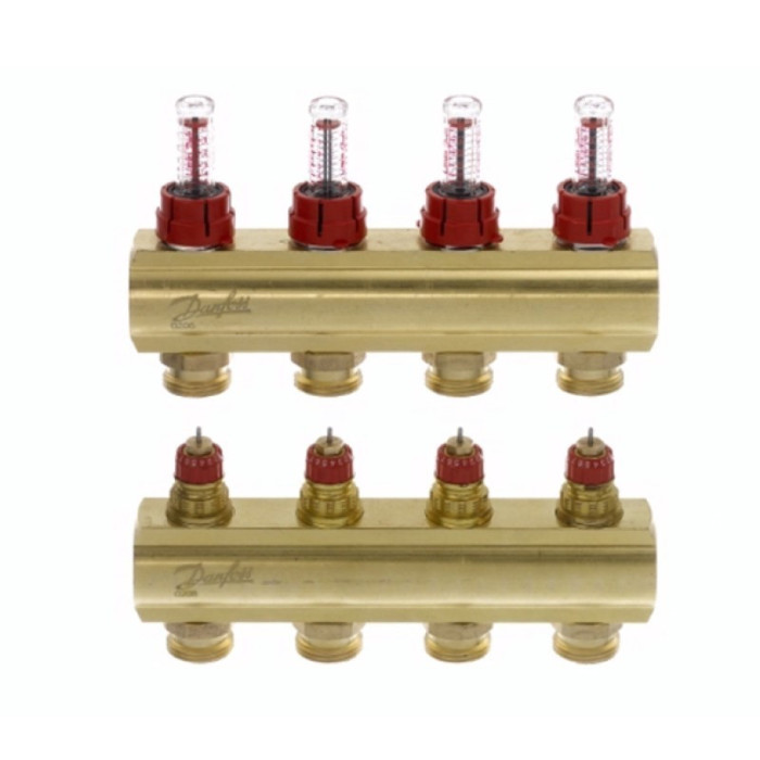 Danfoss Колектор FHF 4F з витратоміром (088U0524)